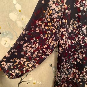 Women’s floral flow-y soft top for work or casual. Wear with skirt or pants.